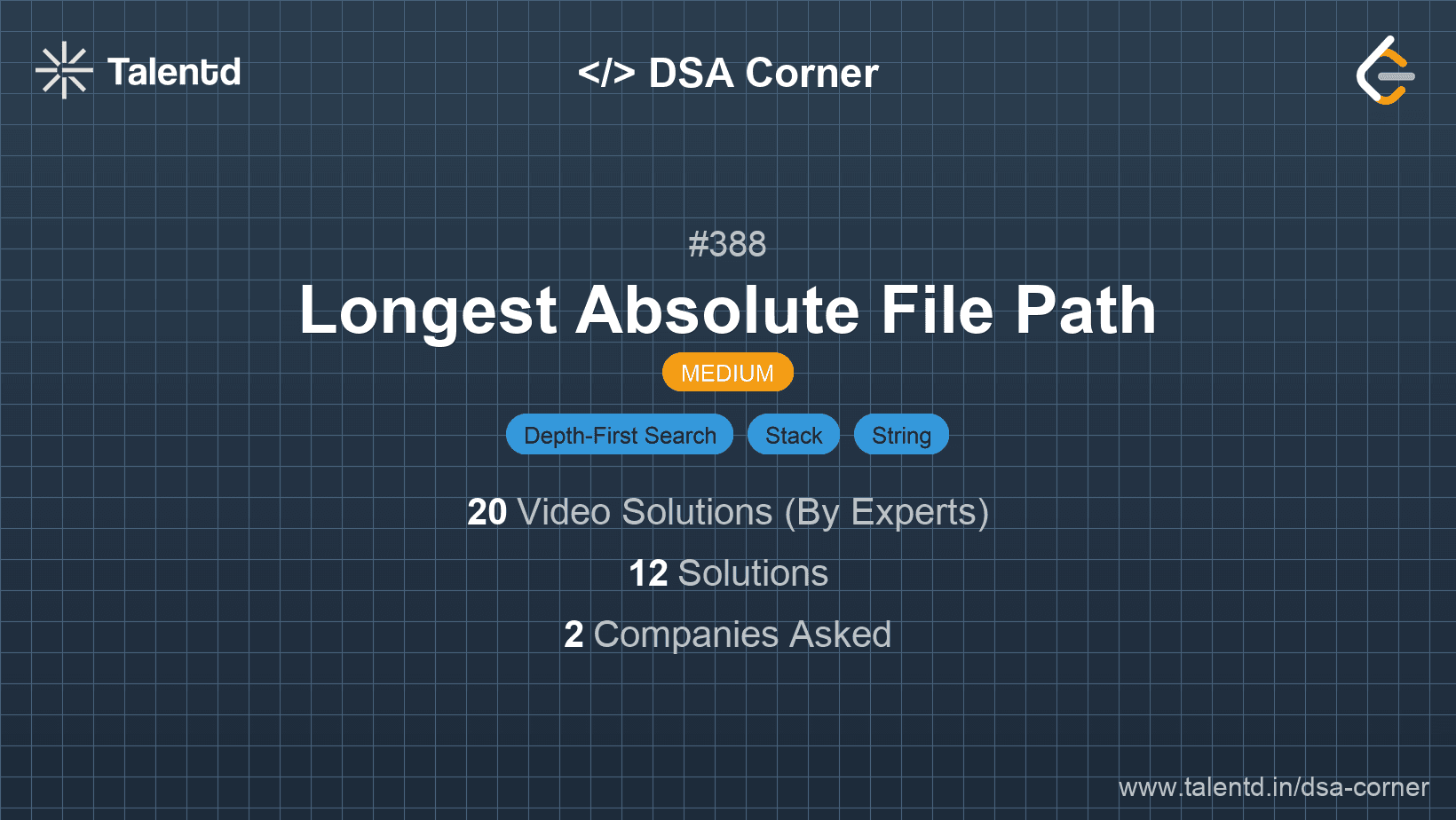 Problem visualization for Longest Absolute File Path
