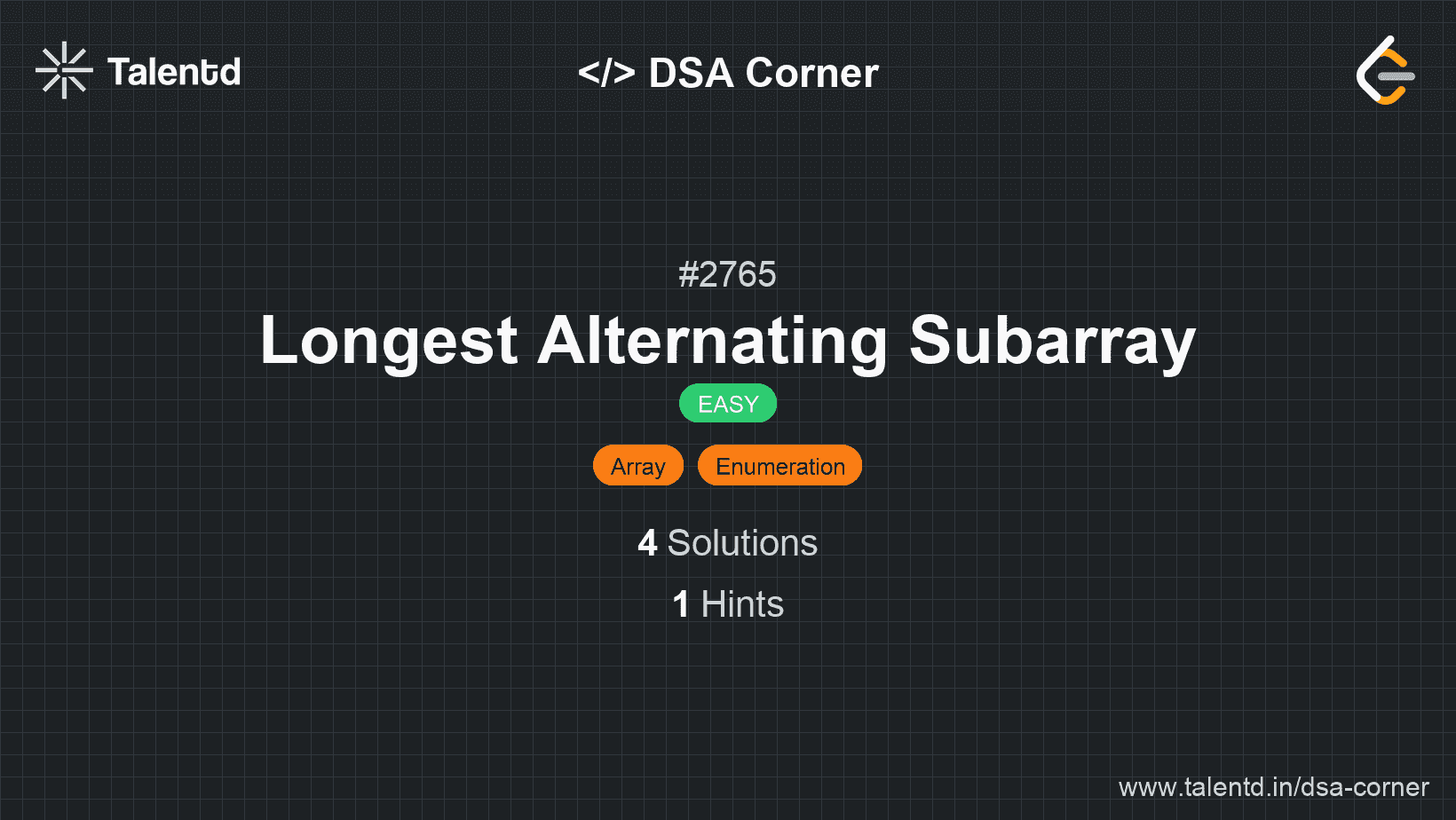 Problem visualization for Longest Alternating Subarray