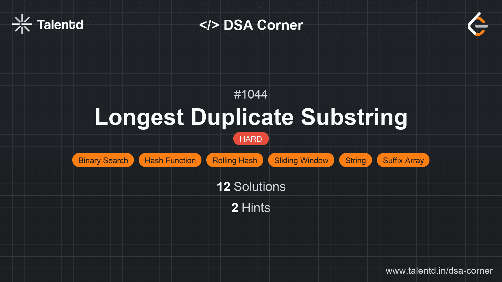 Problem visualization for Longest Duplicate Substring