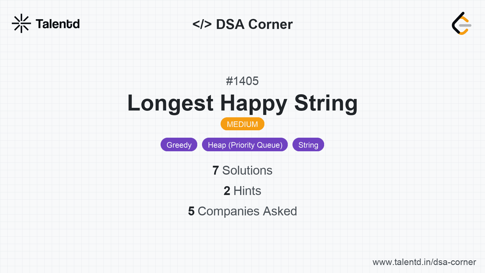 Problem visualization for Longest Happy String