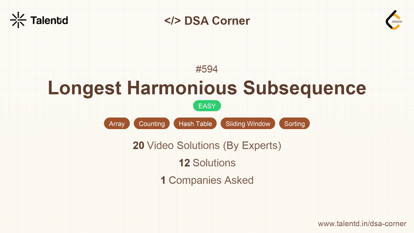 Problem visualization for Longest Harmonious Subsequence