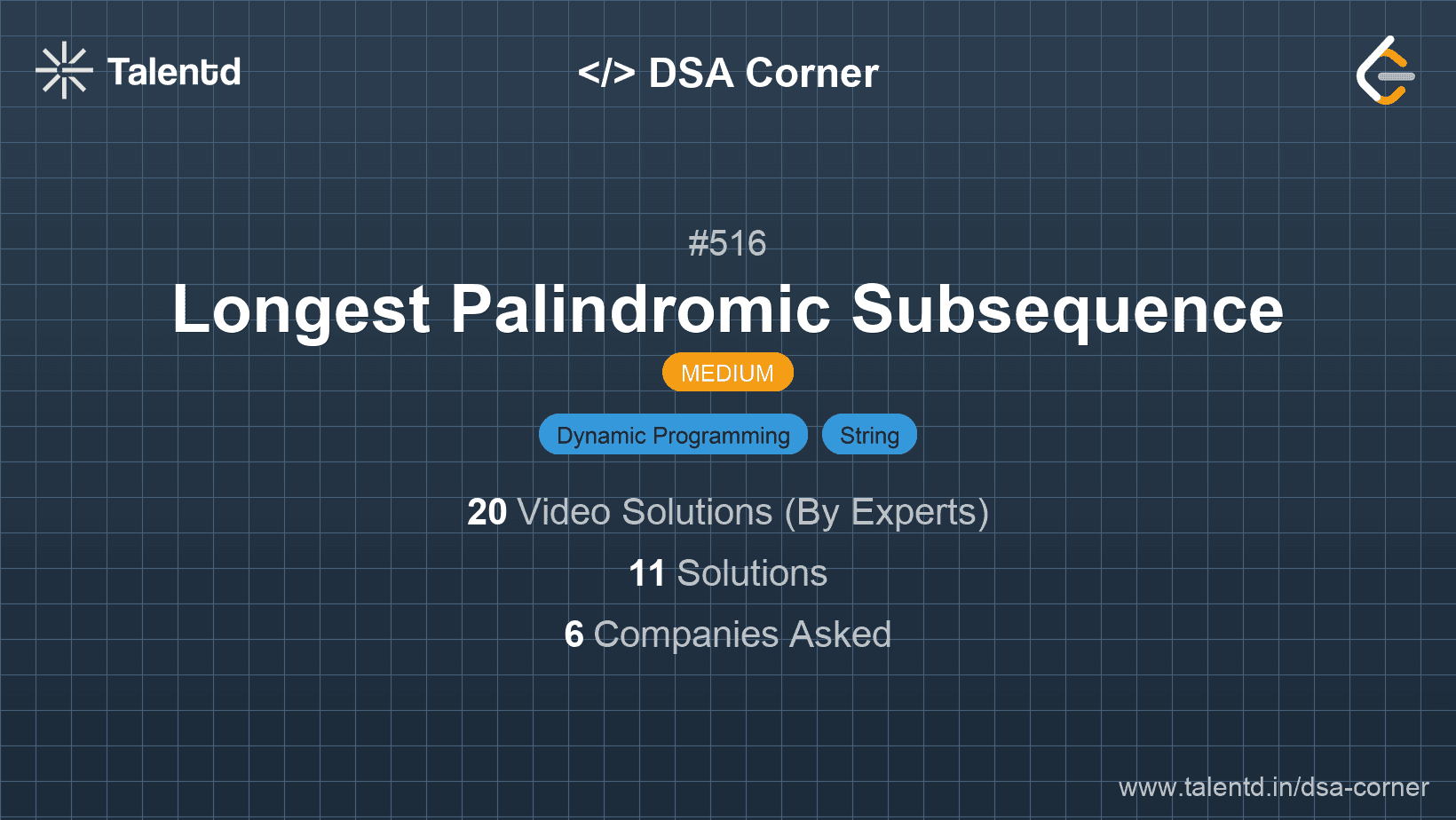 Problem visualization for Longest Palindromic Subsequence