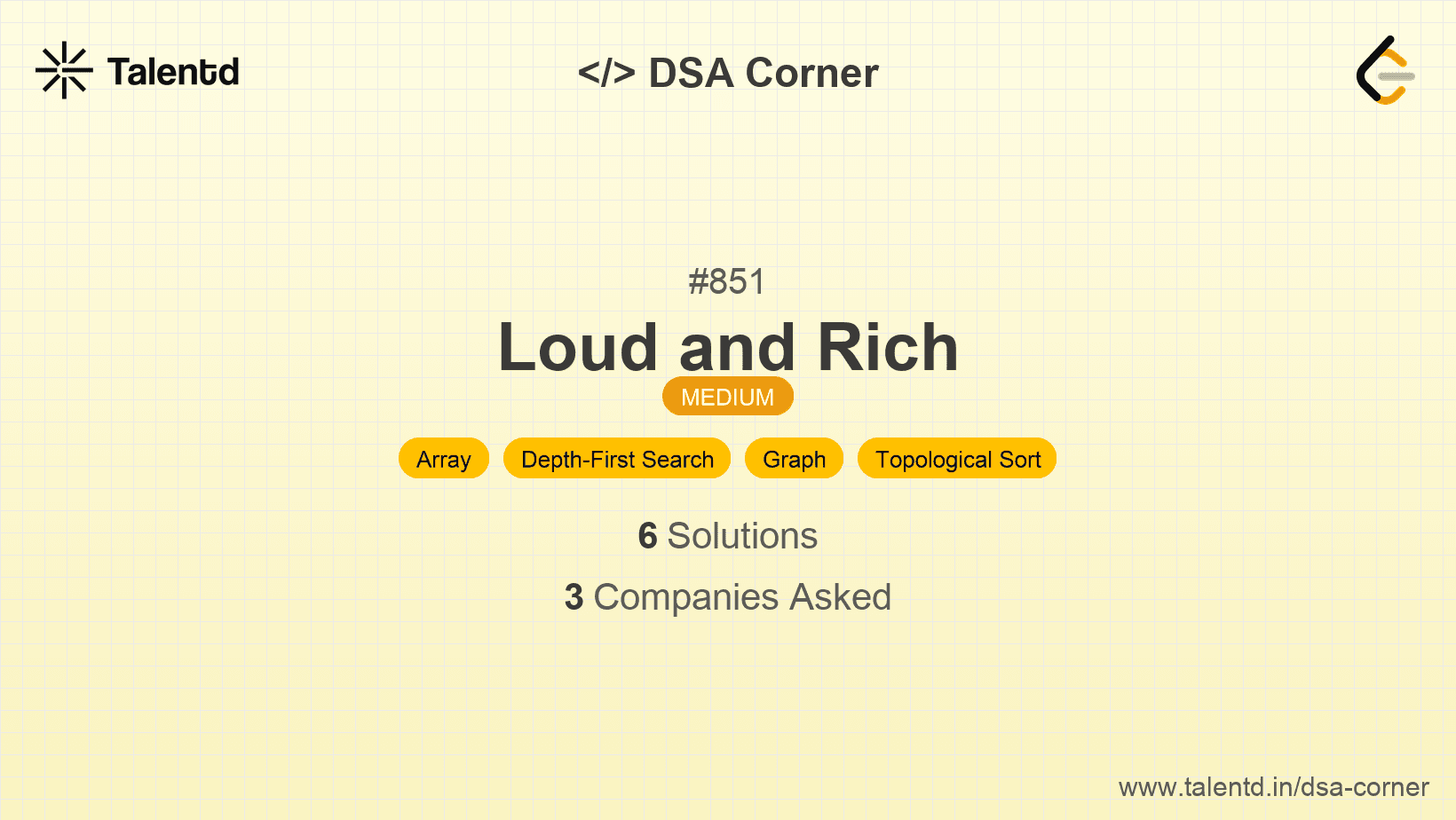 Problem visualization for Loud and Rich