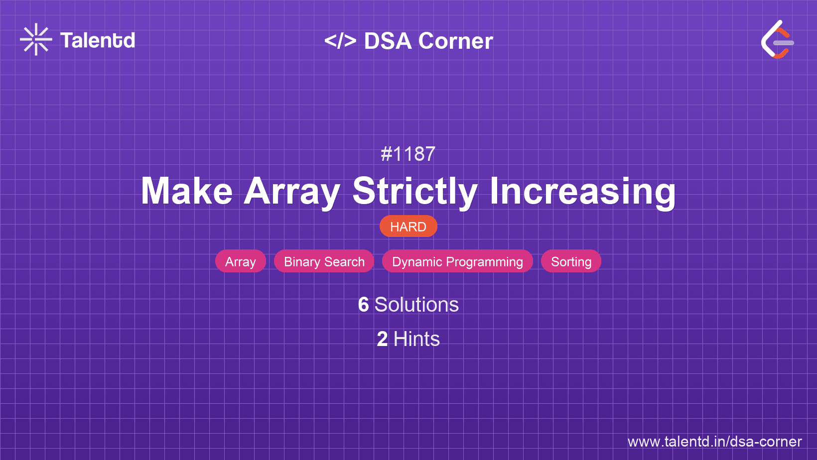 Problem visualization for Make Array Strictly Increasing