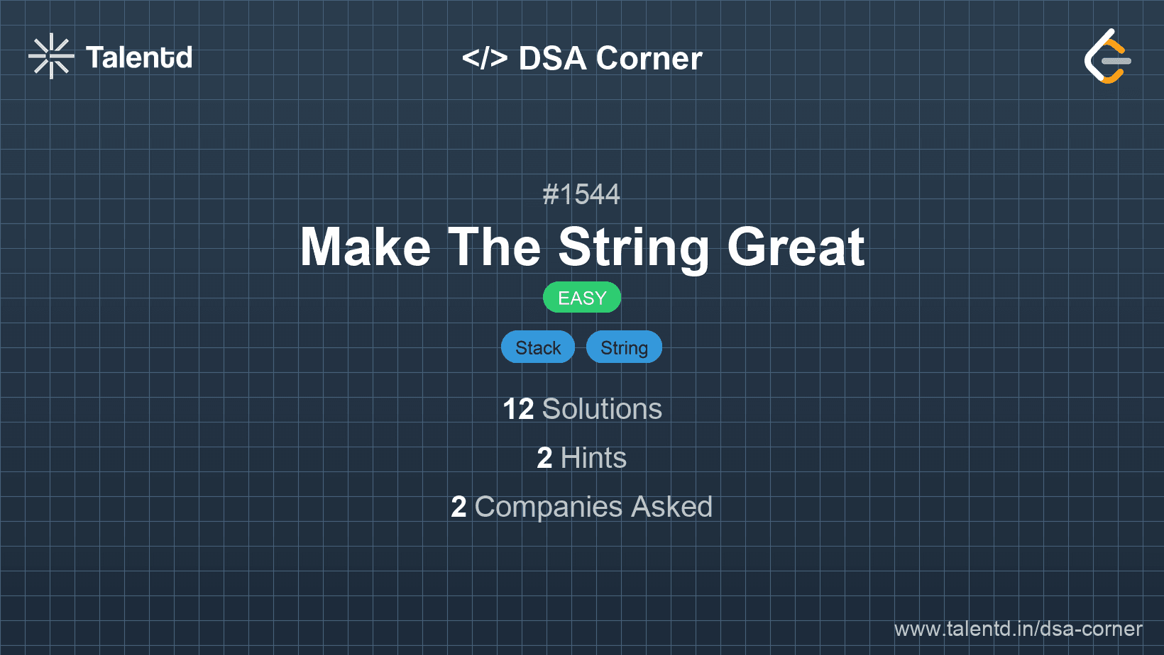 Problem visualization for Make The String Great
