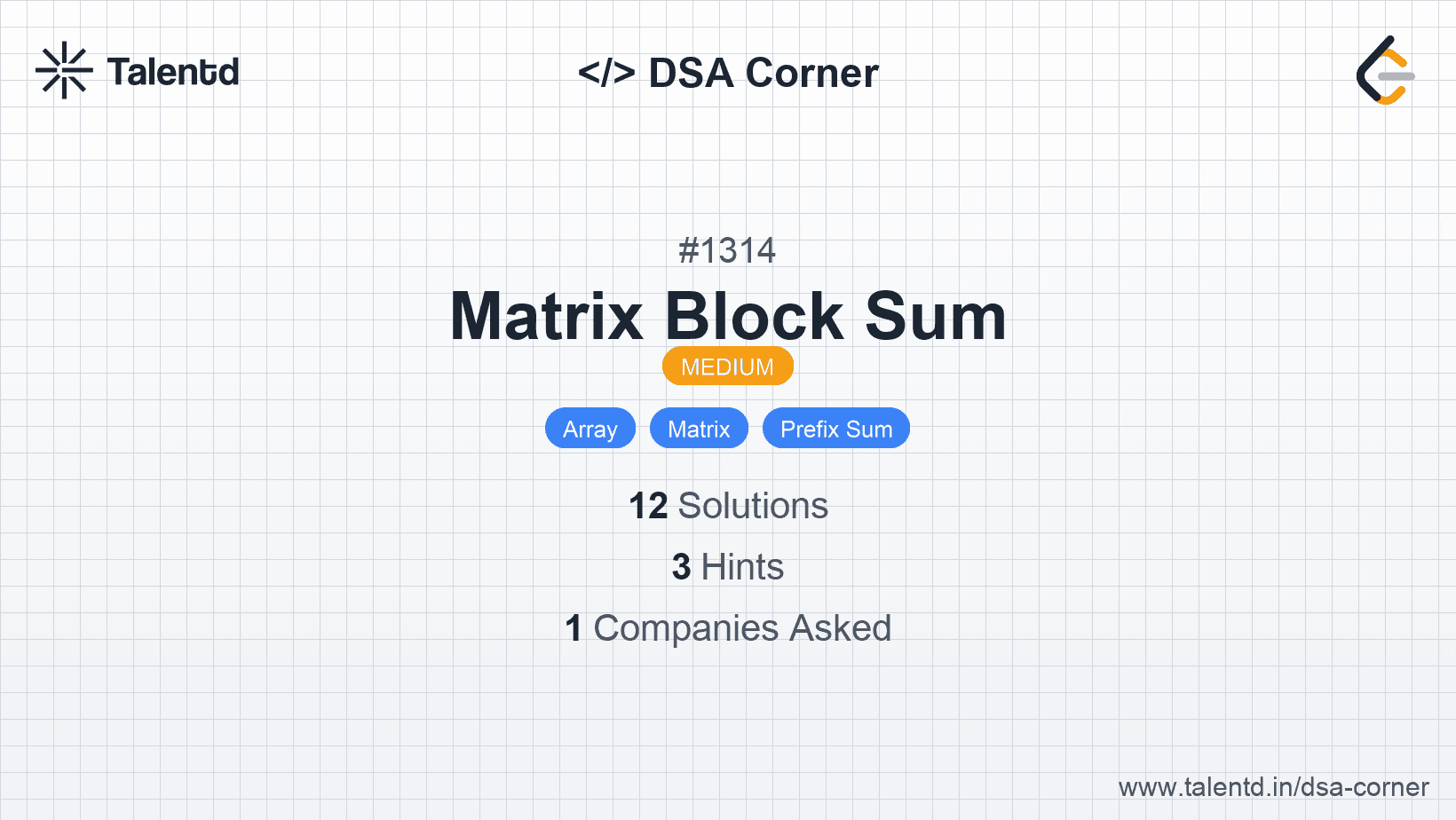 Problem visualization for Matrix Block Sum