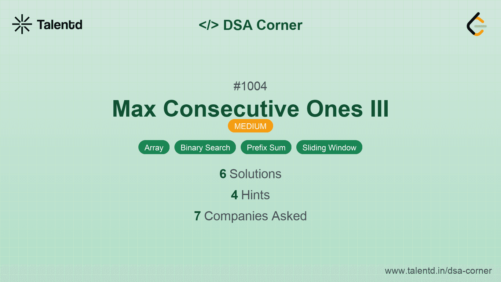 Problem visualization for Max Consecutive Ones III