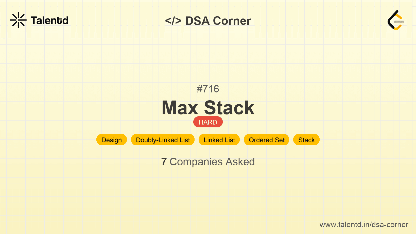 Problem visualization for Max Stack