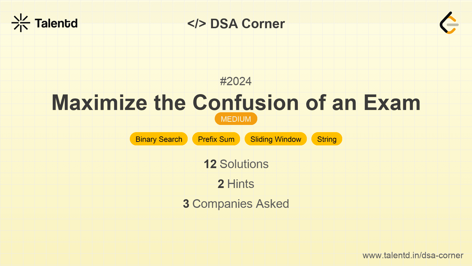 Problem visualization for Maximize the Confusion of an Exam