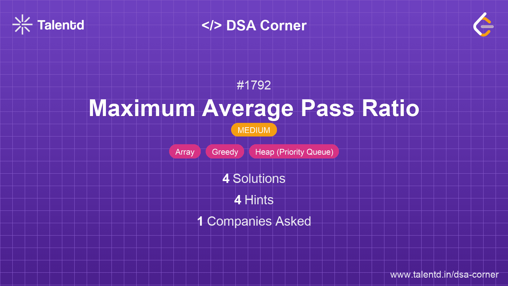 Problem visualization for Maximum Average Pass Ratio