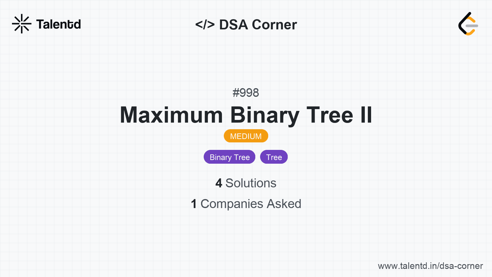 Problem visualization for Maximum Binary Tree II