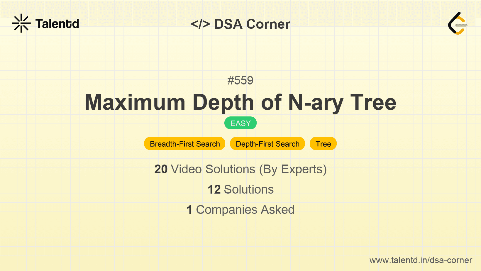 Problem visualization for Maximum Depth of N-ary Tree