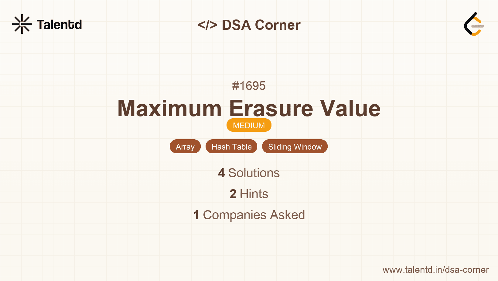 Problem visualization for Maximum Erasure Value