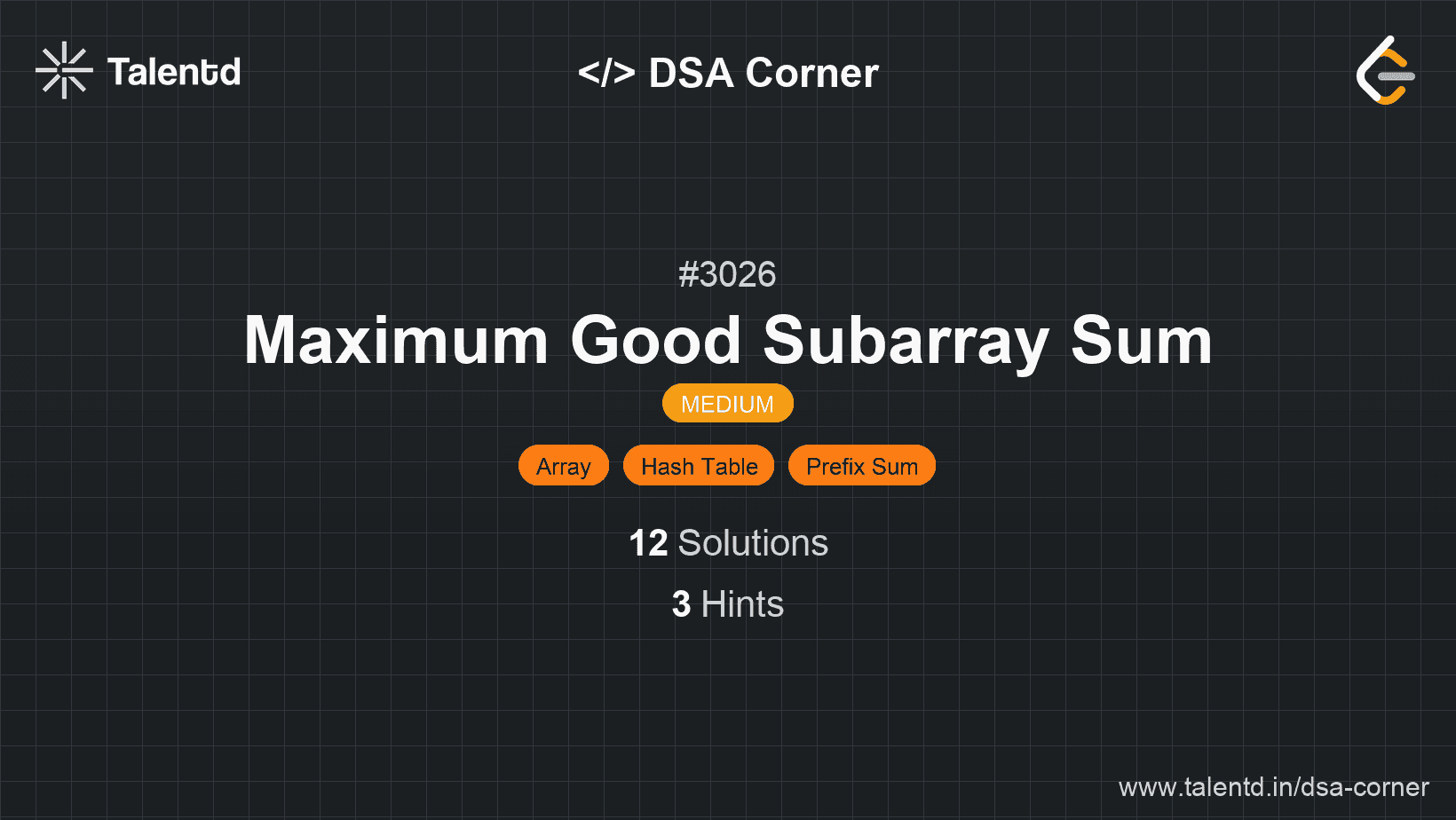Problem visualization for Maximum Good Subarray Sum