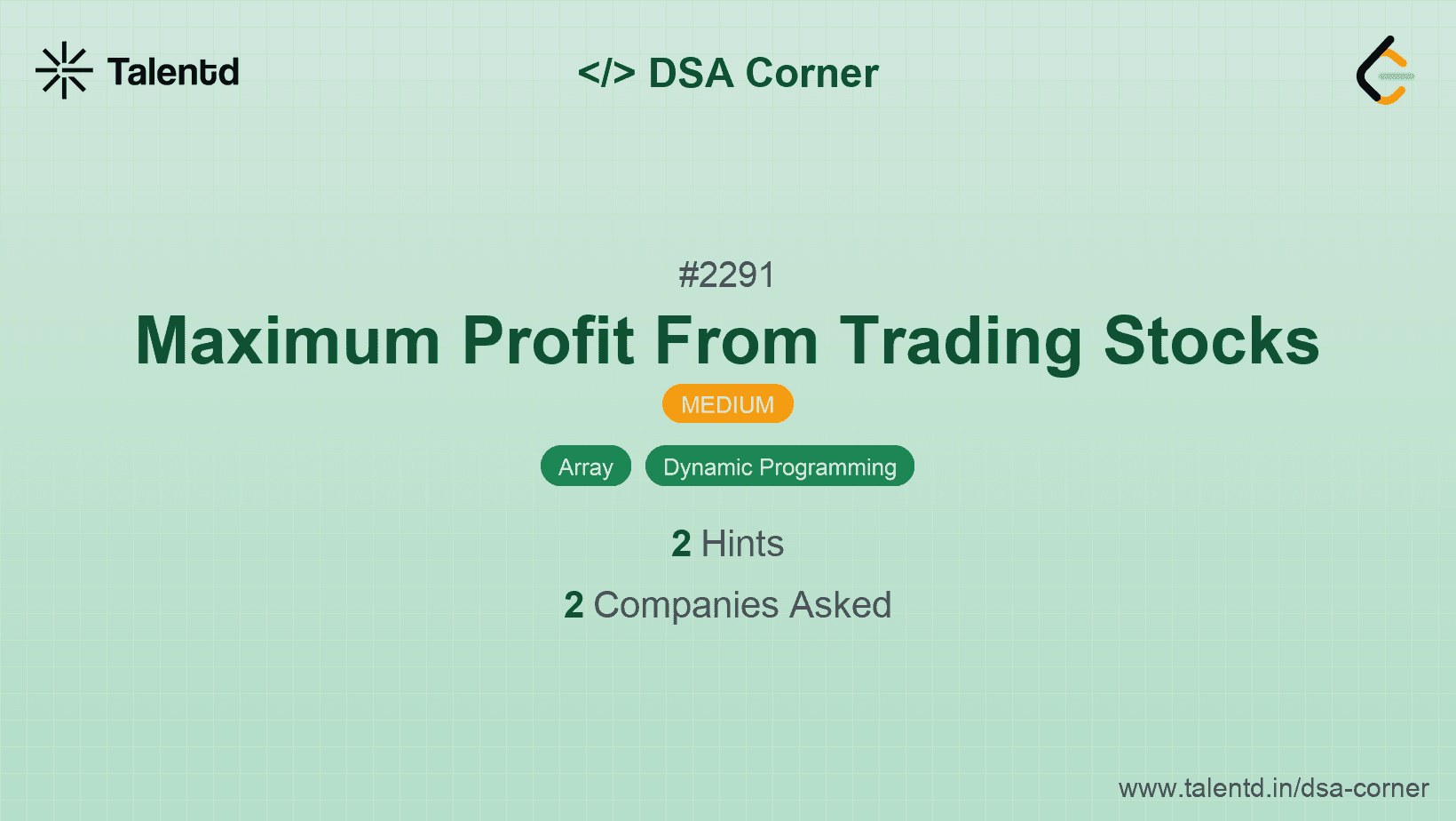 Problem visualization for Maximum Profit From Trading Stocks