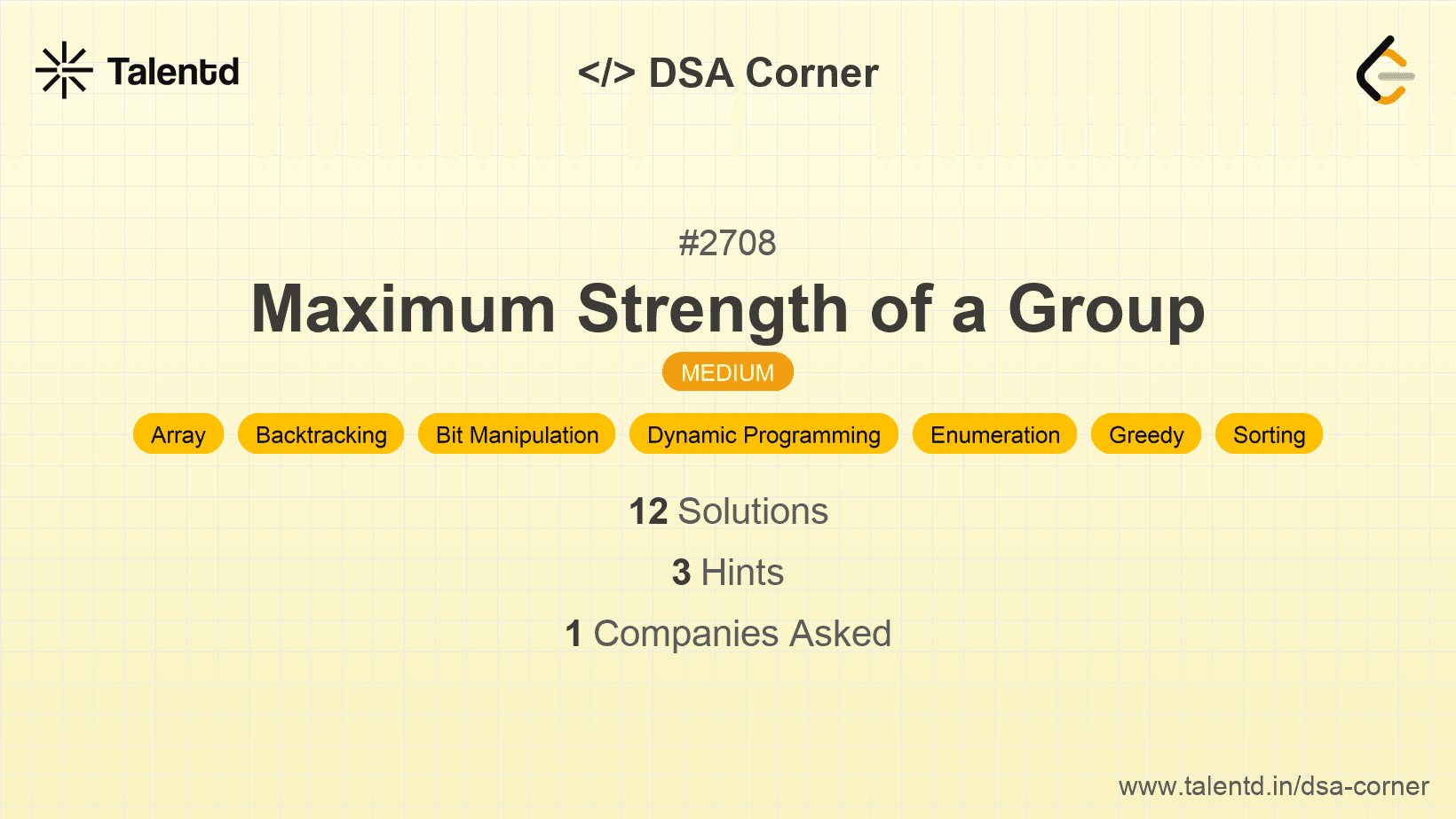 Problem visualization for Maximum Strength of a Group