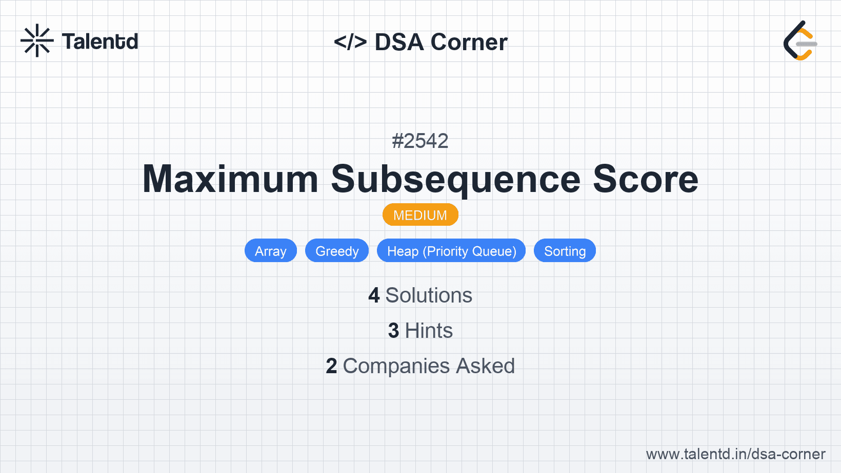 Problem visualization for Maximum Subsequence Score