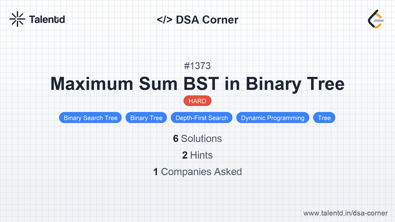 Problem visualization for Maximum Sum BST in Binary Tree