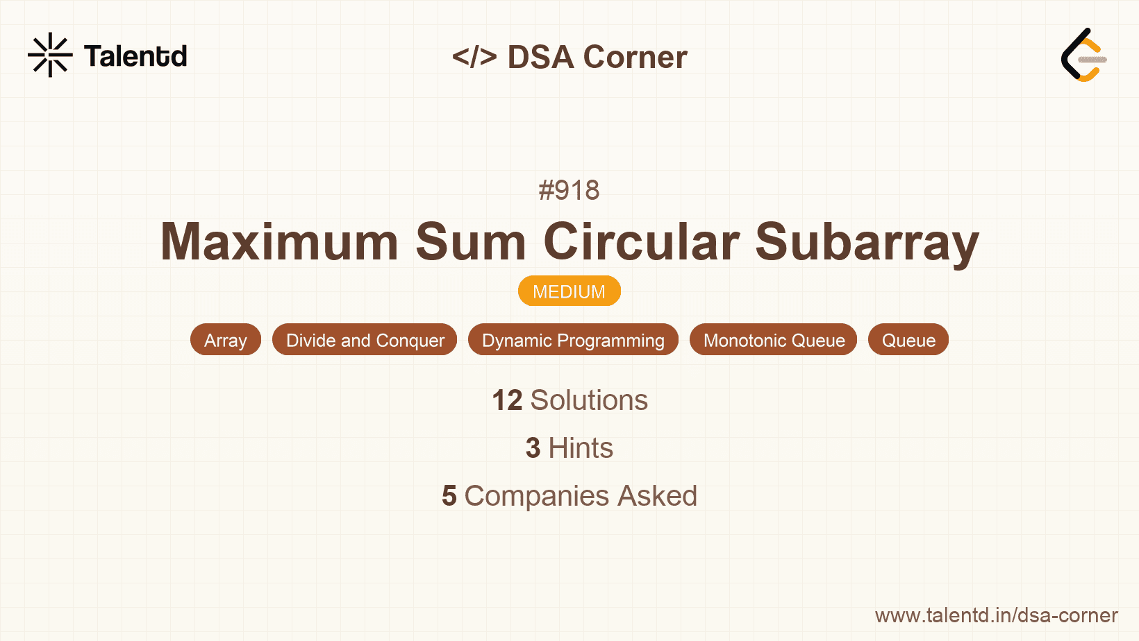Problem visualization for Maximum Sum Circular Subarray