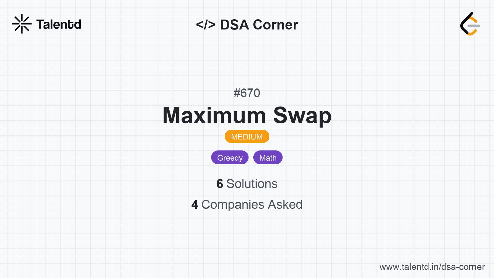Problem visualization for Maximum Swap