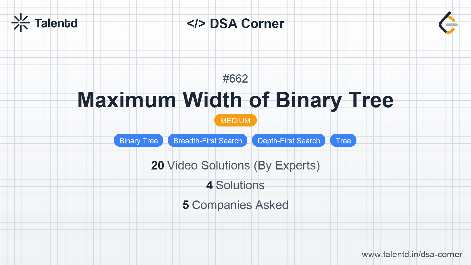 Problem visualization for Maximum Width of Binary Tree