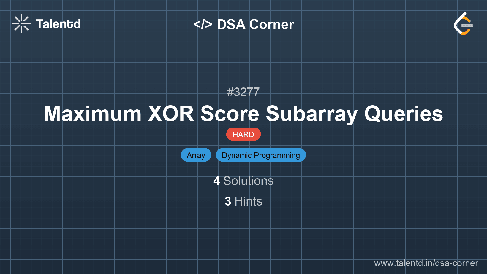 Problem visualization for Maximum XOR Score Subarray Queries