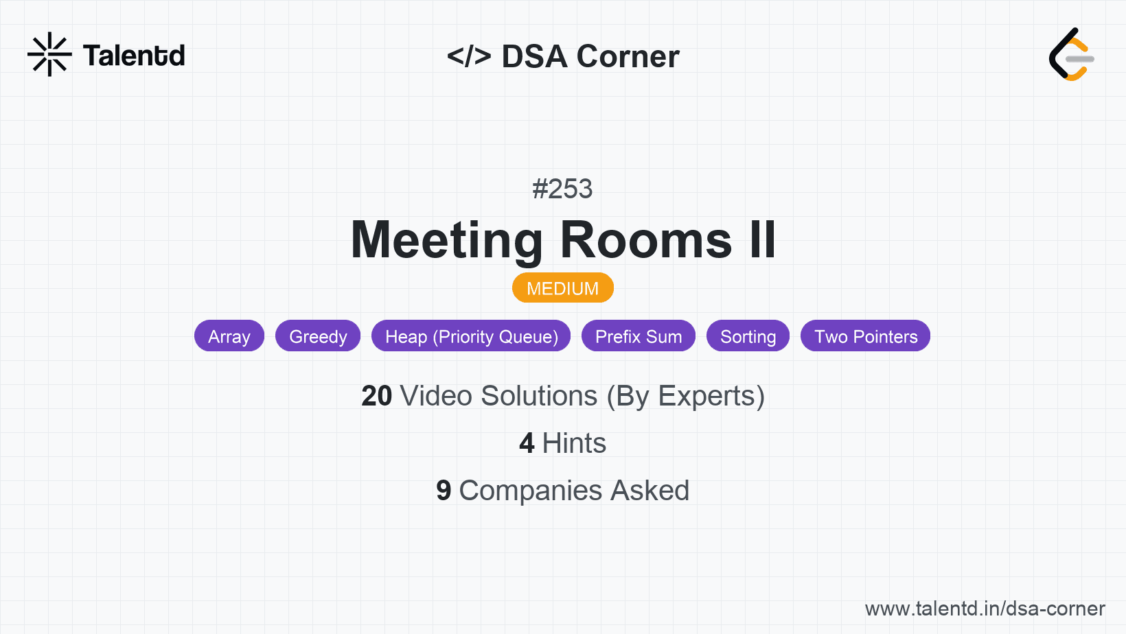 Problem visualization for Meeting Rooms II