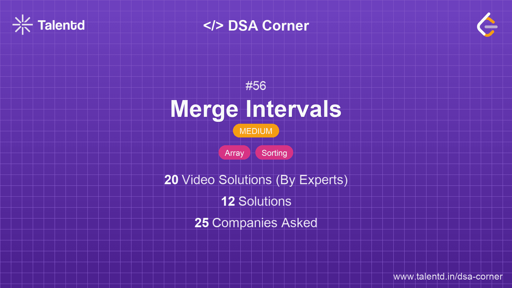 Problem visualization for Merge Intervals