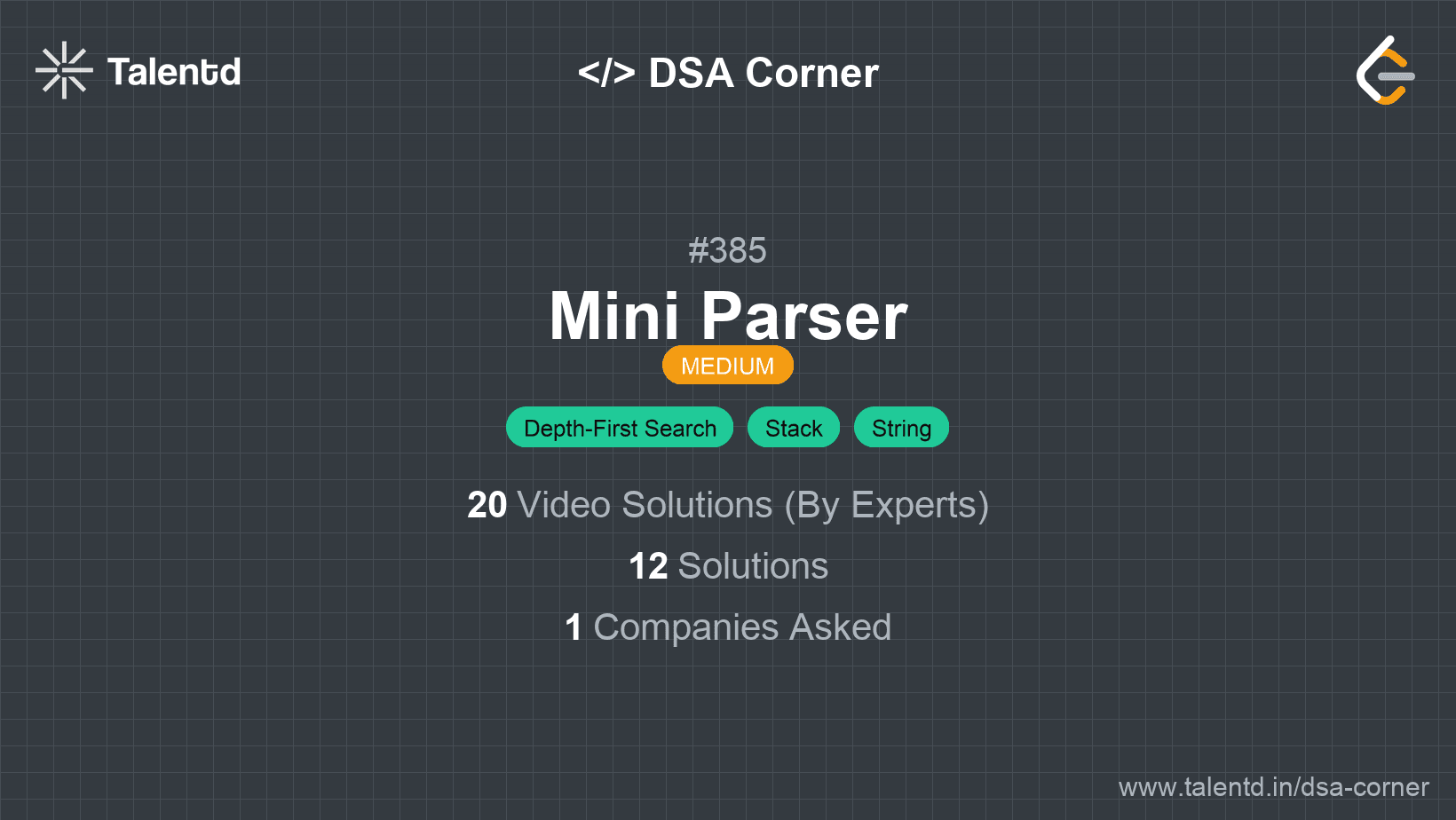 Problem visualization for Mini Parser