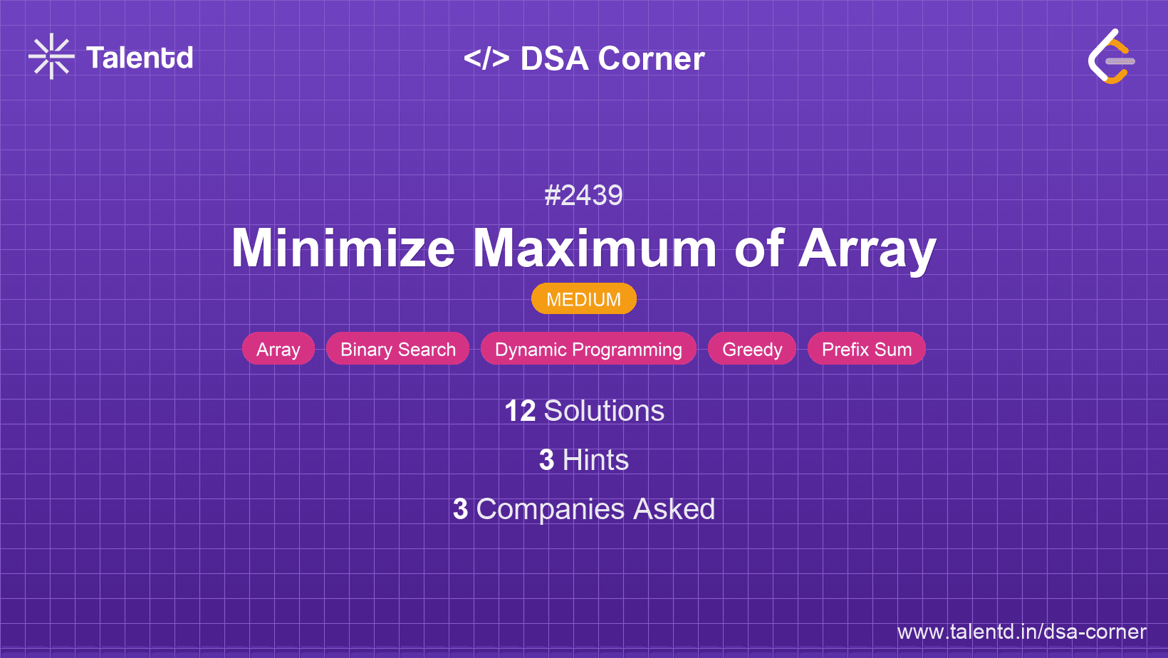 Problem visualization for Minimize Maximum of Array