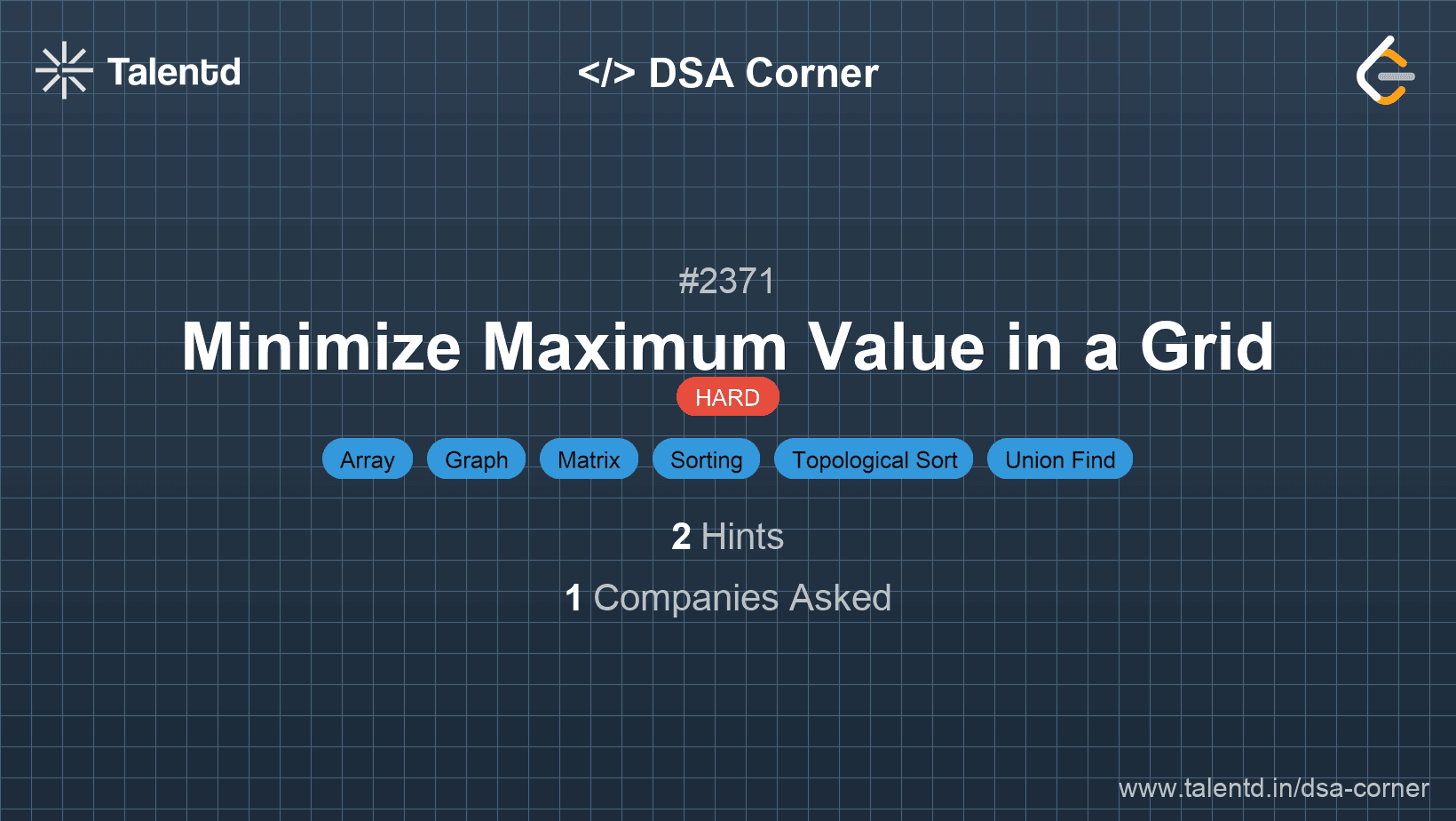 Problem visualization for Minimize Maximum Value in a Grid