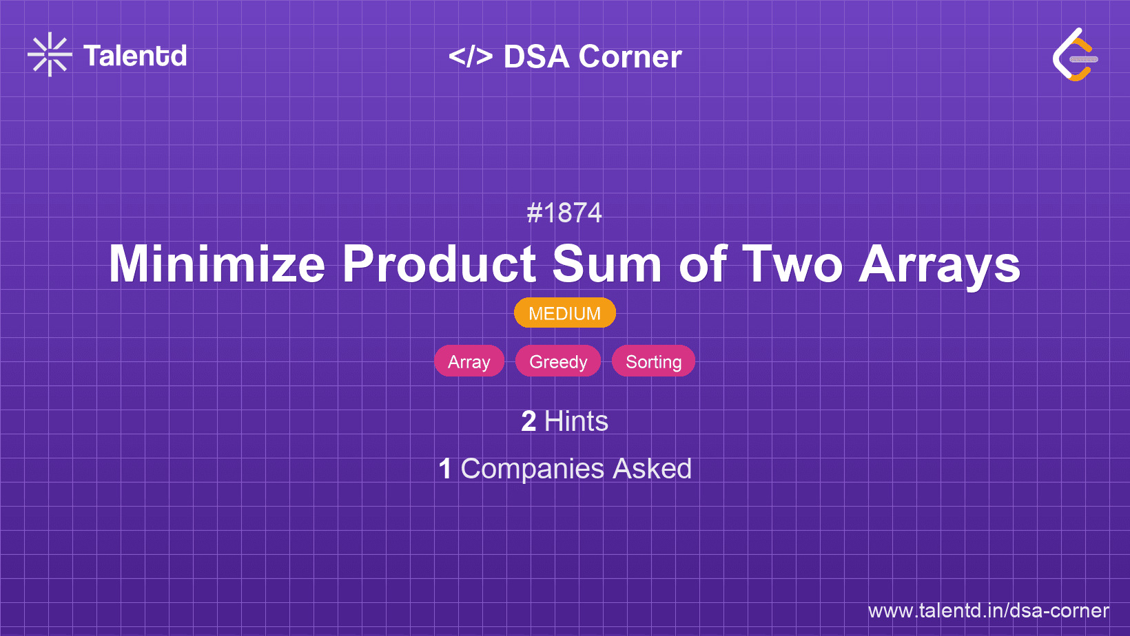 Problem visualization for Minimize Product Sum of Two Arrays
