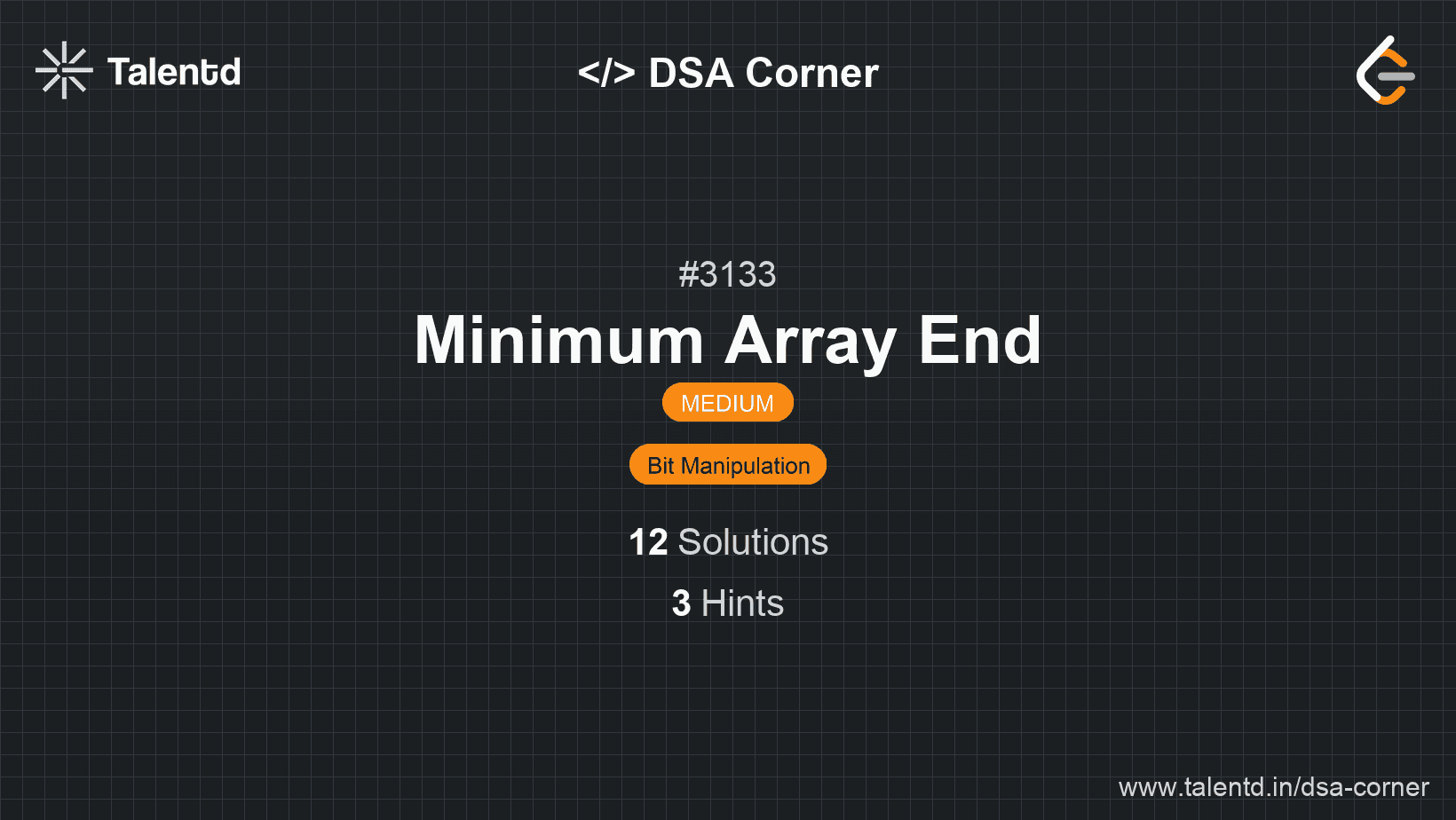 Problem visualization for Minimum Array End