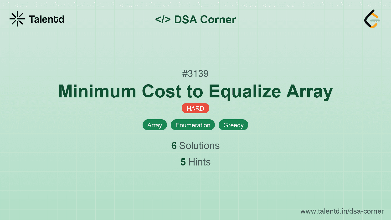 Problem visualization for Minimum Cost to Equalize Array