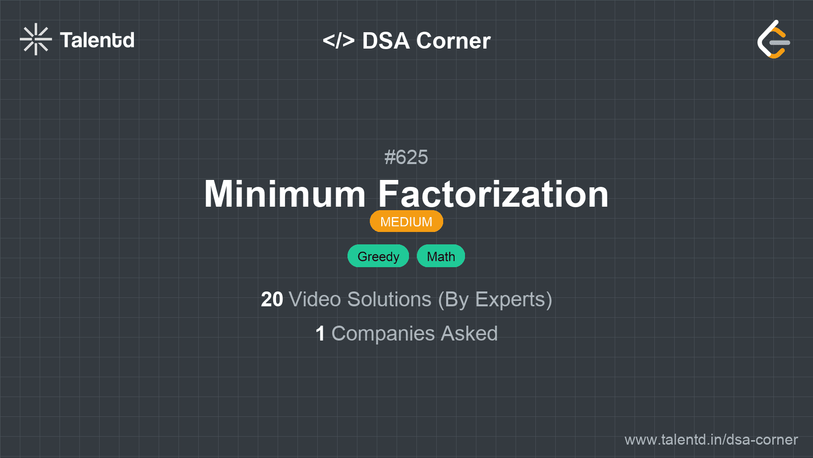 Problem visualization for Minimum Factorization