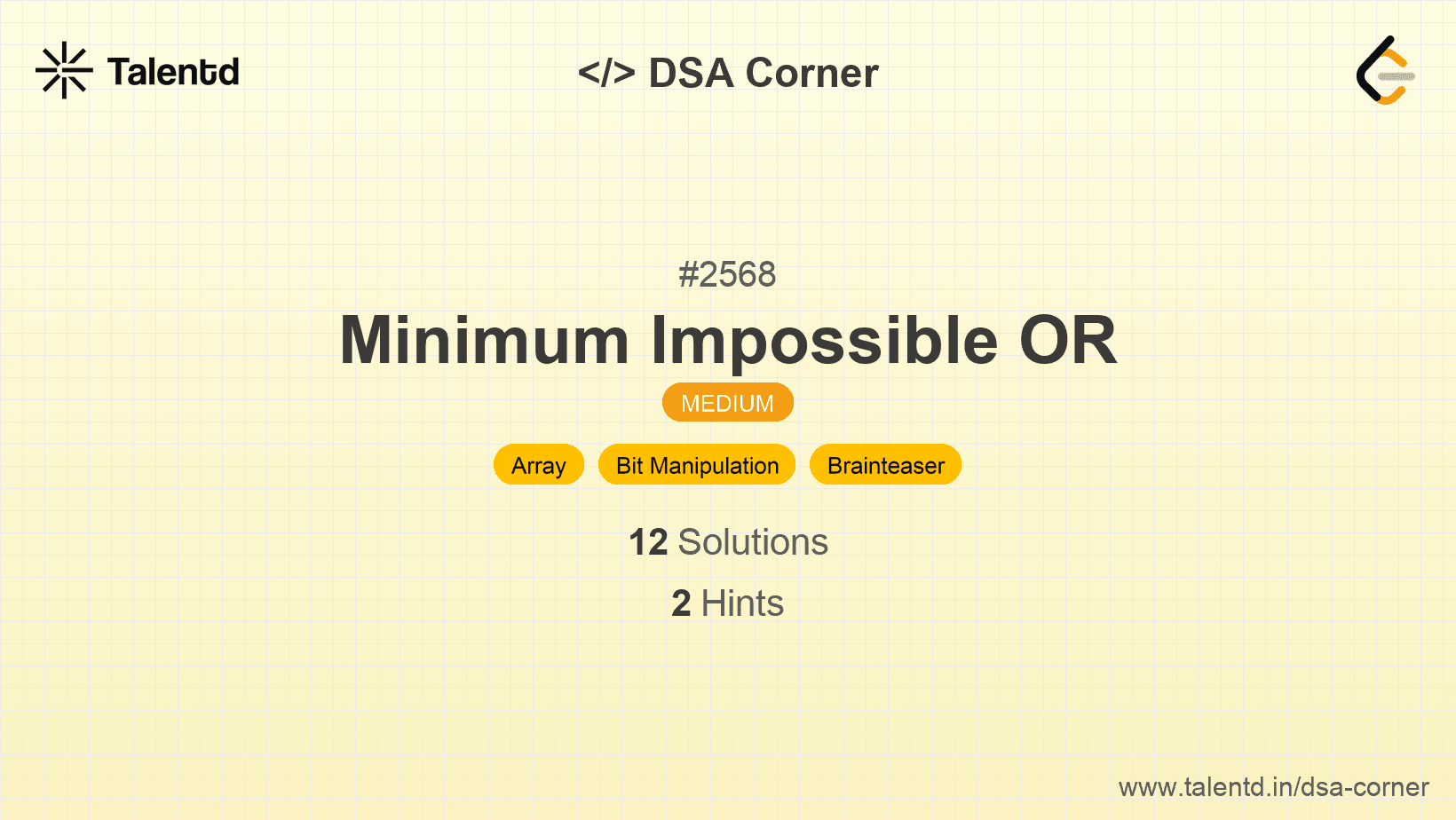 Problem visualization for Minimum Impossible OR