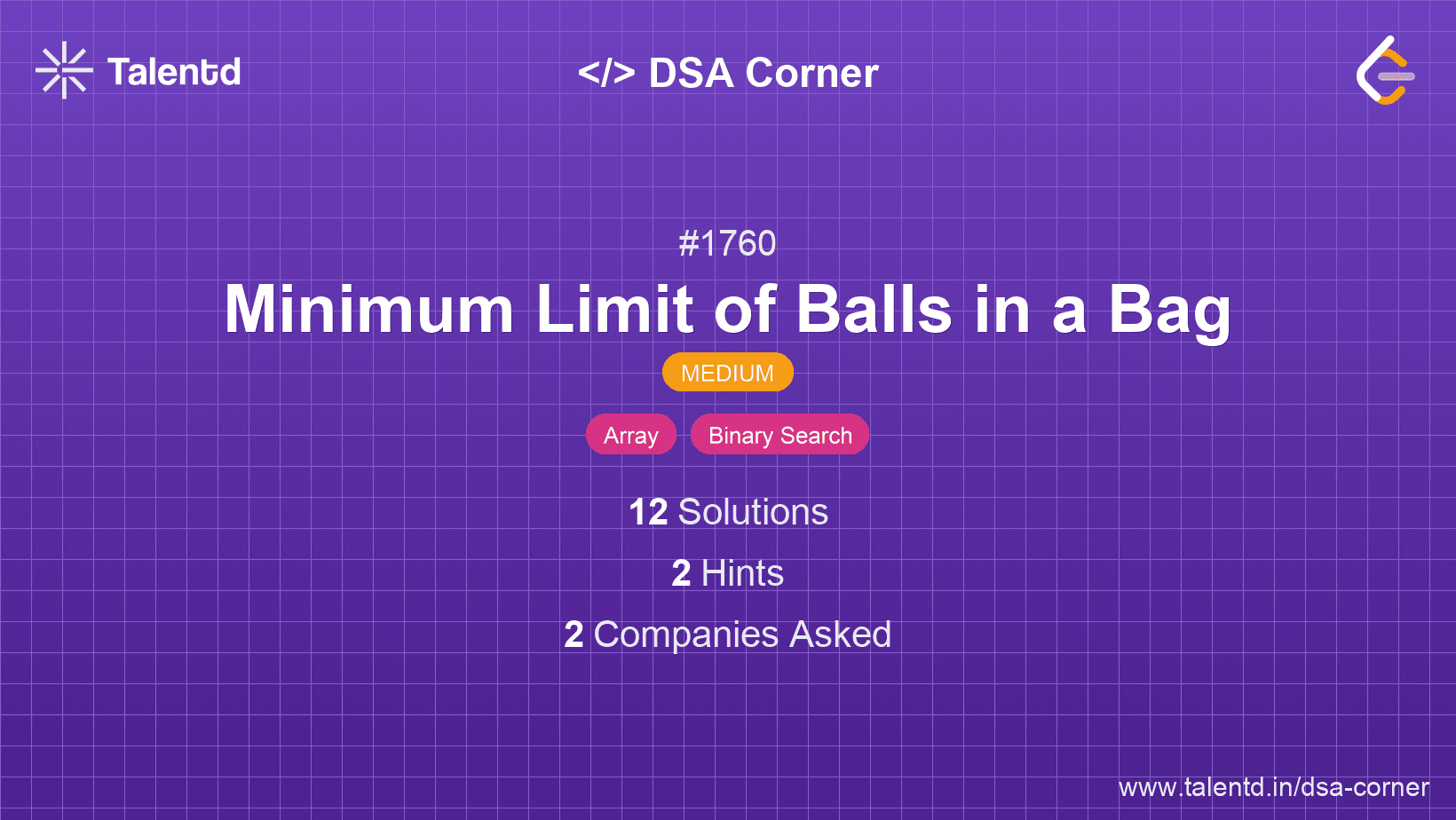 Problem visualization for Minimum Limit of Balls in a Bag