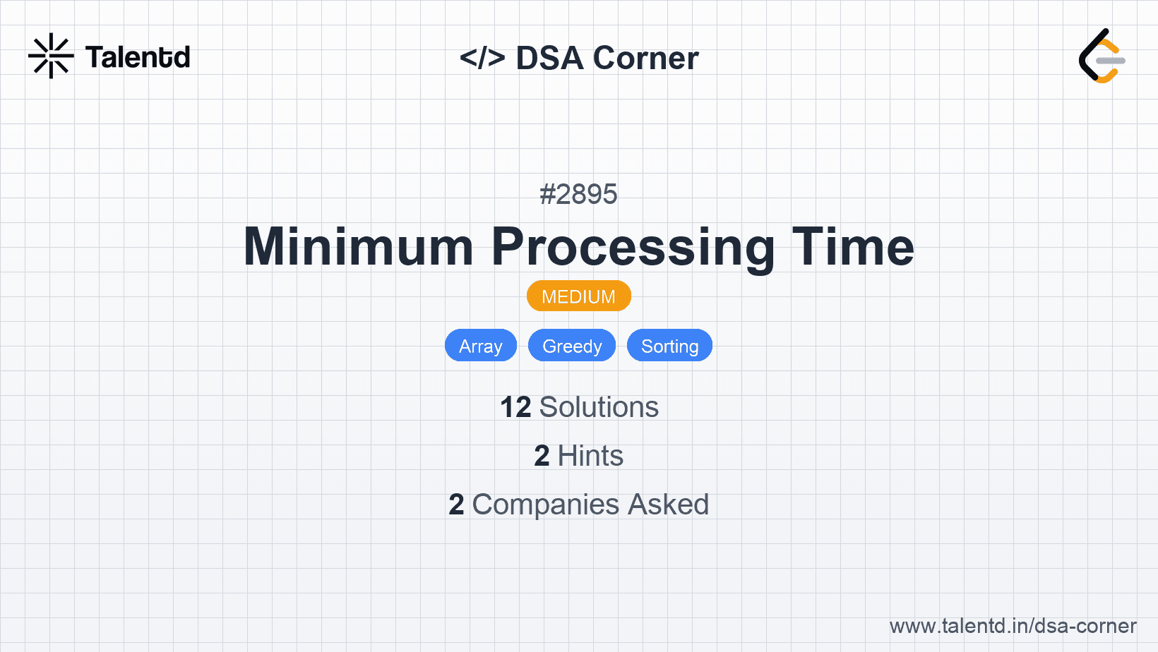 Problem visualization for Minimum Processing Time