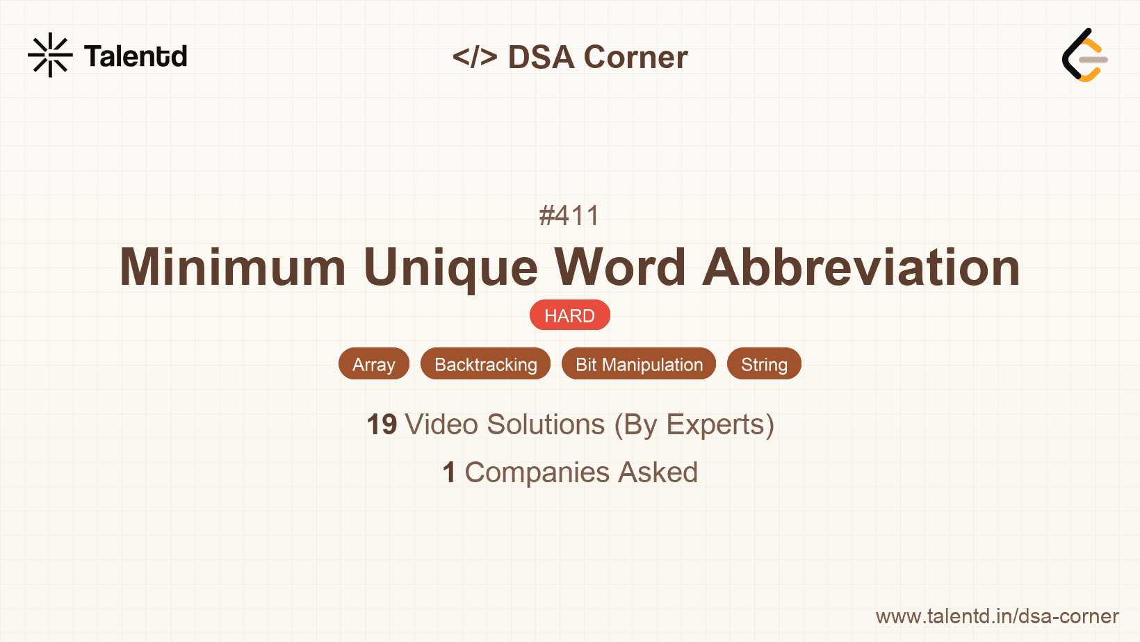 Problem visualization for Minimum Unique Word Abbreviation