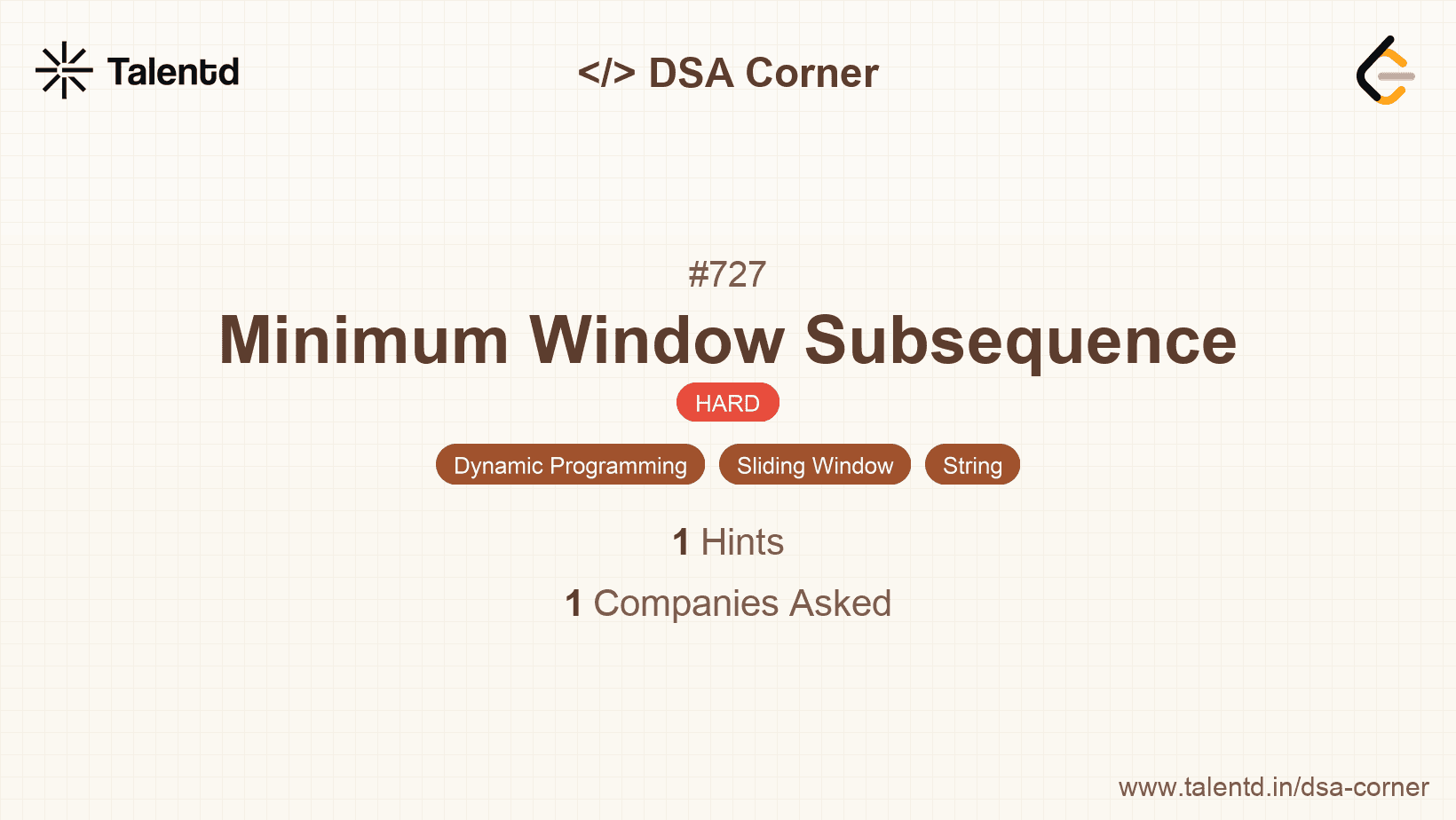 Problem visualization for Minimum Window Subsequence