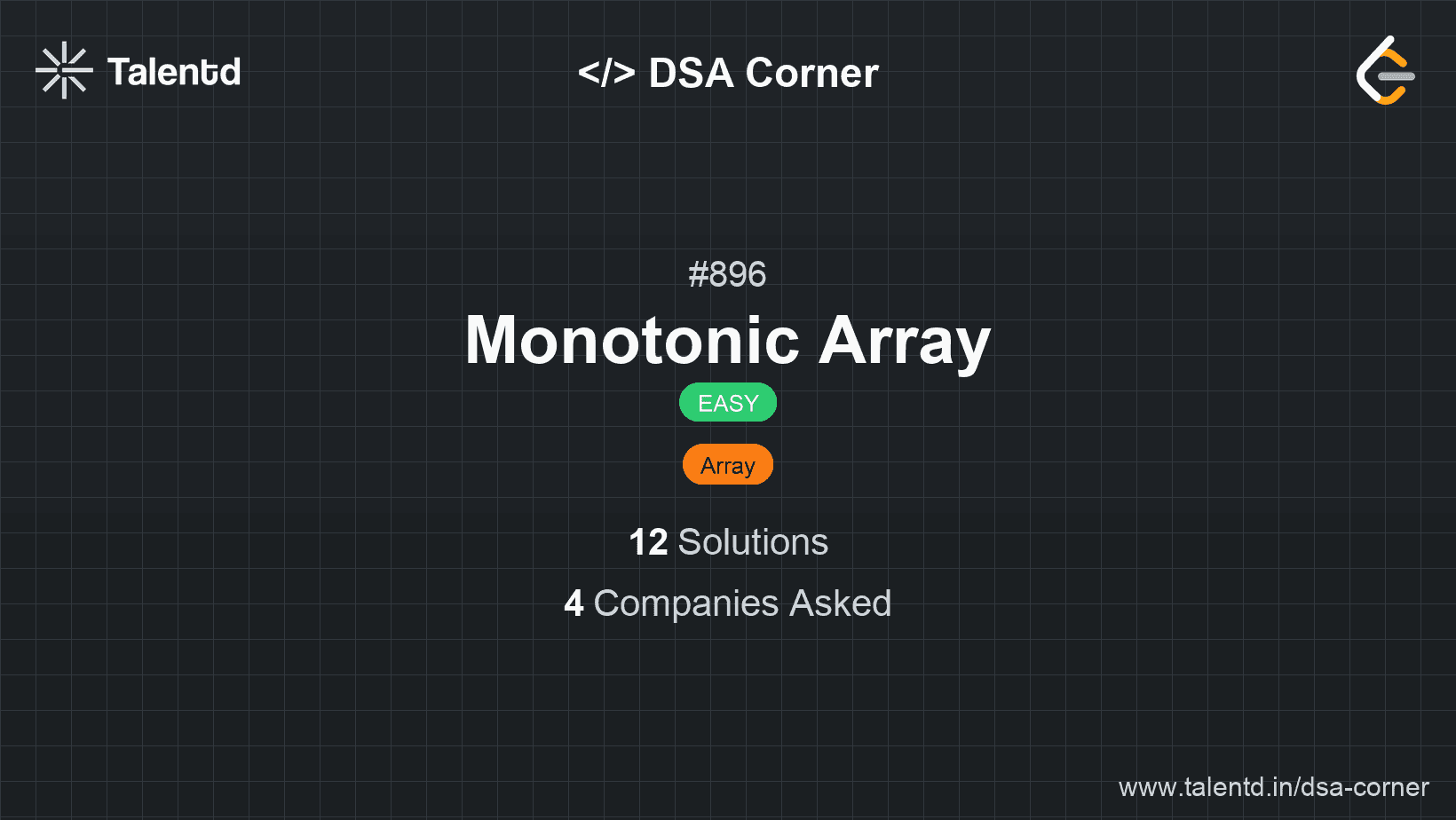Problem visualization for Monotonic Array