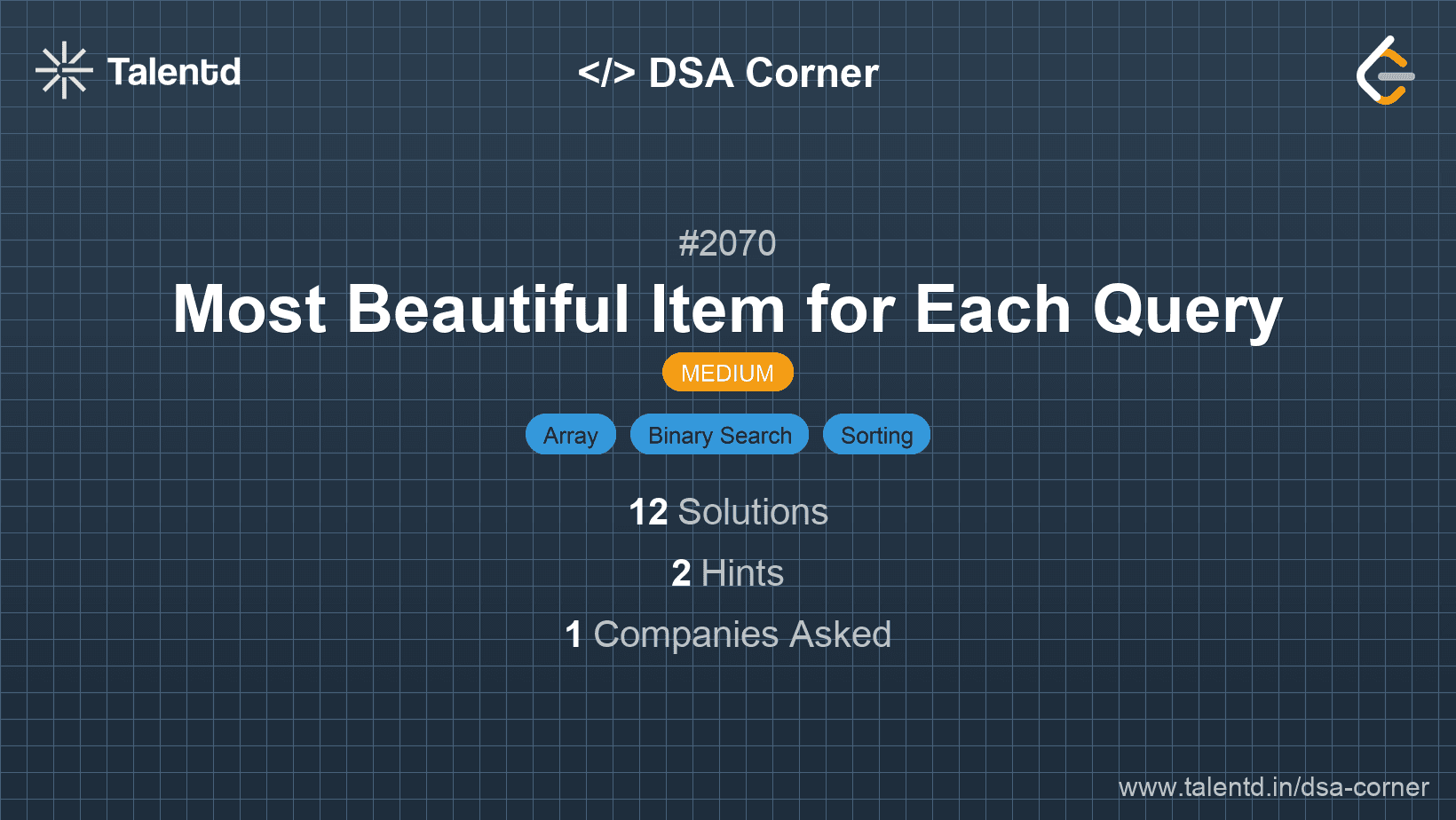 Problem visualization for Most Beautiful Item for Each Query