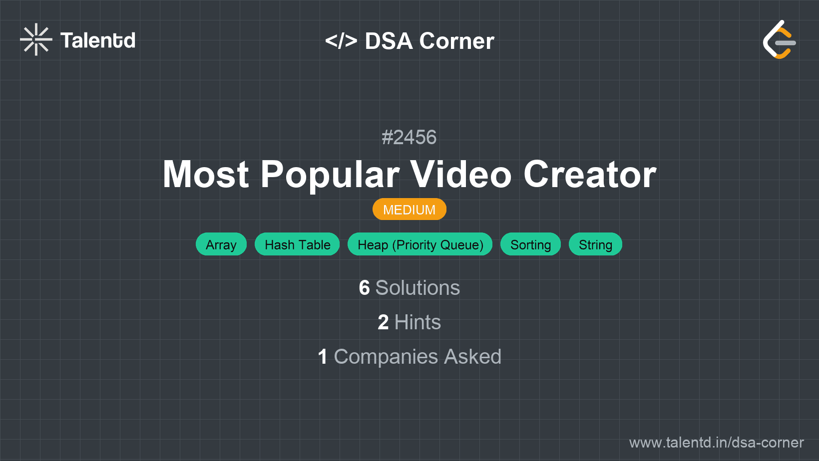 Problem visualization for Most Popular Video Creator