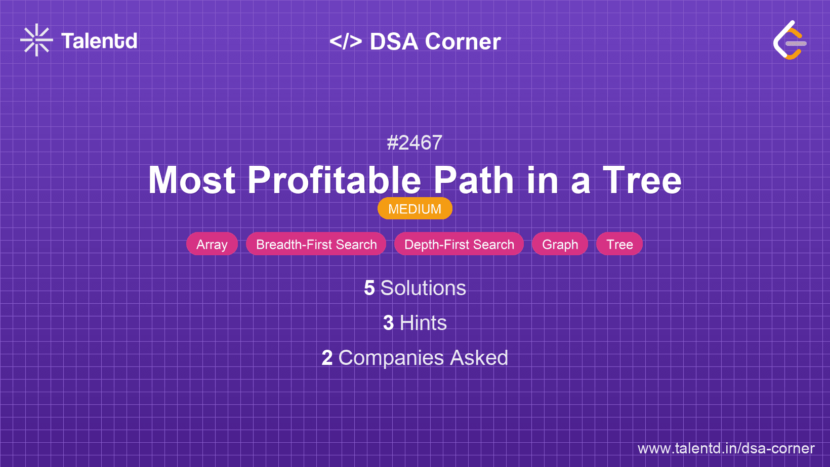 Problem visualization for Most Profitable Path in a Tree