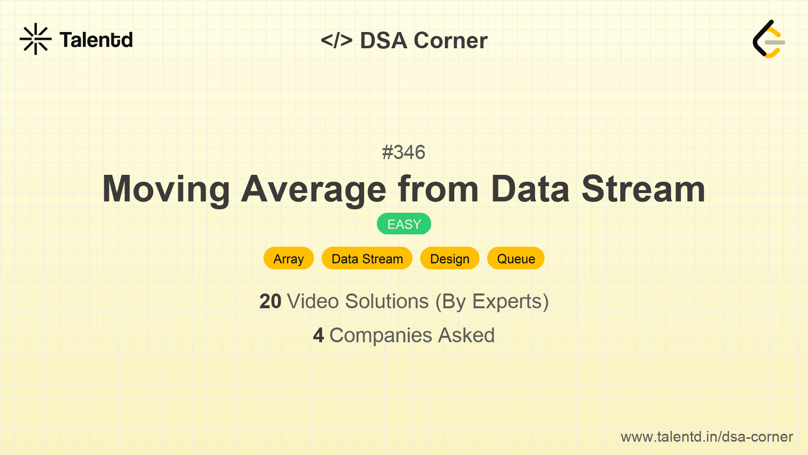 Problem visualization for Moving Average from Data Stream