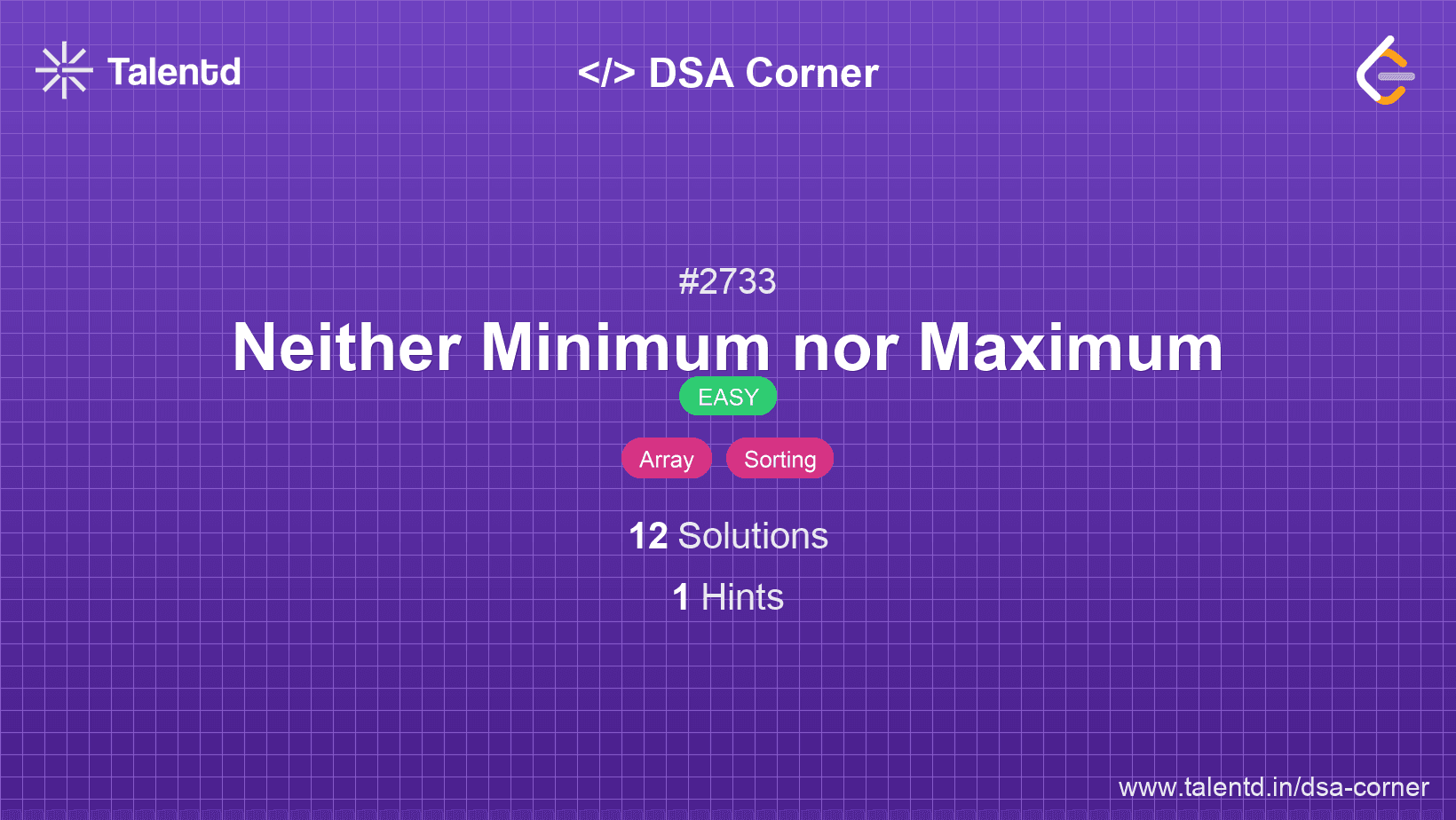 Problem visualization for Neither Minimum nor Maximum