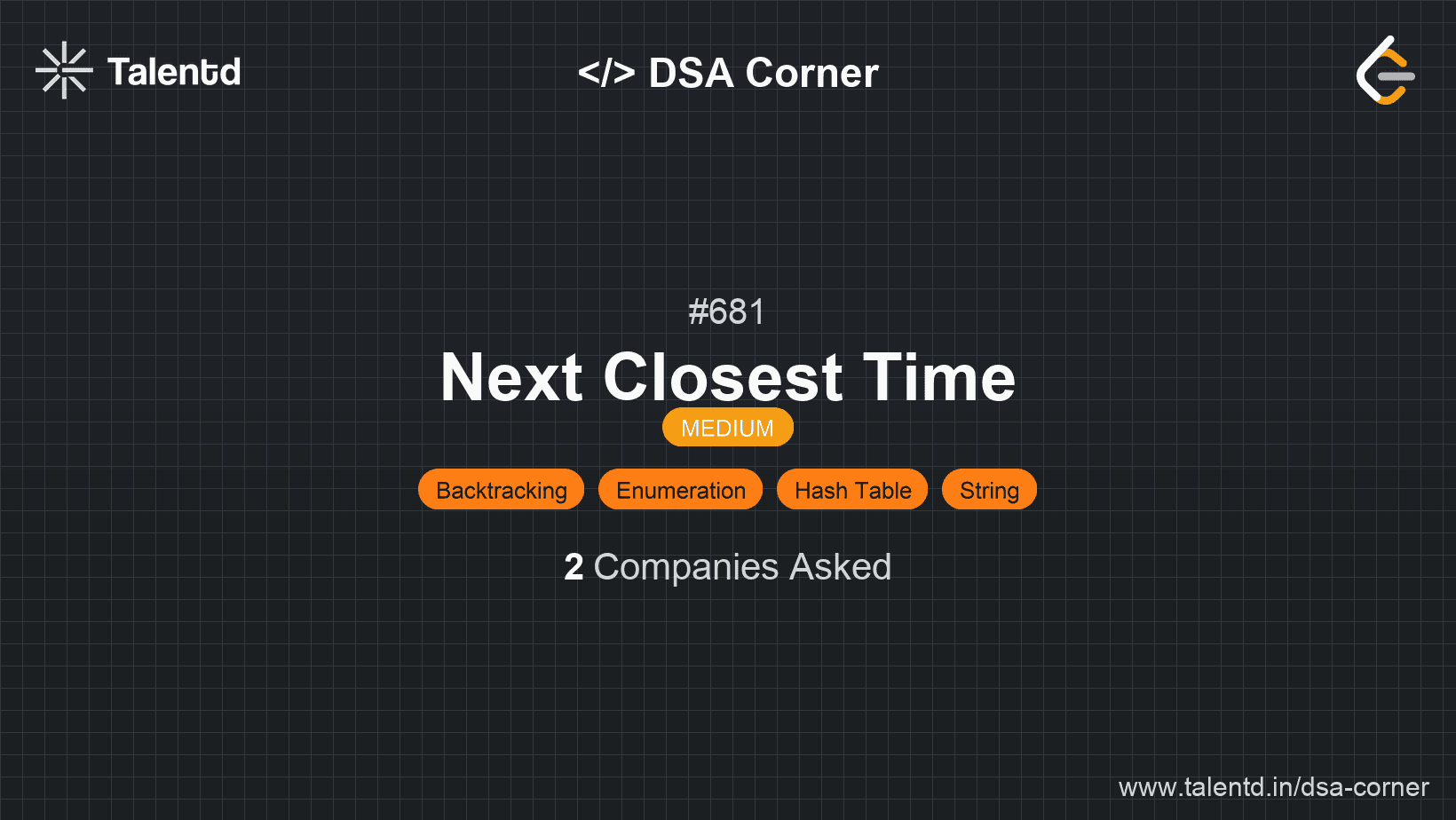 Problem visualization for Next Closest Time