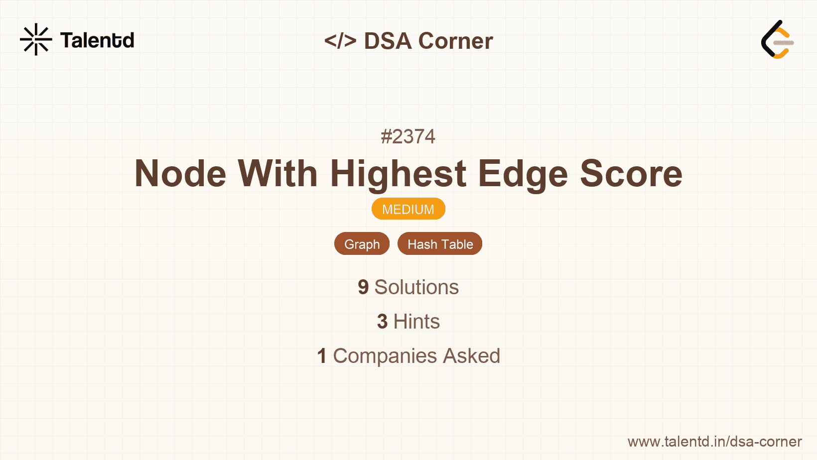 Problem visualization for Node With Highest Edge Score