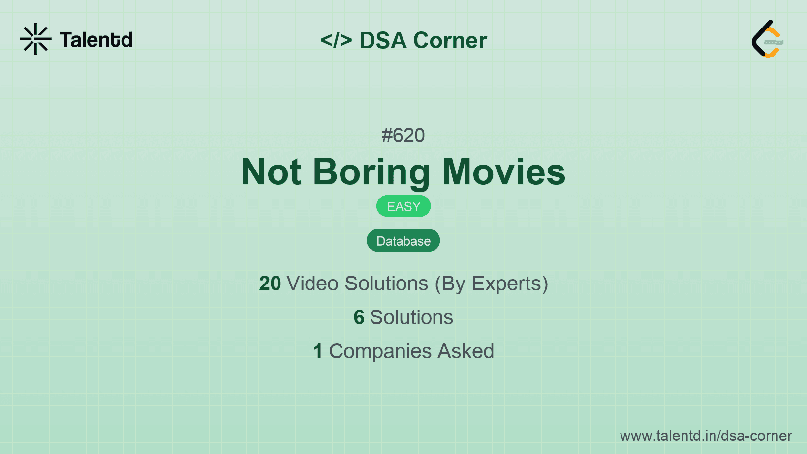 Problem visualization for Not Boring Movies