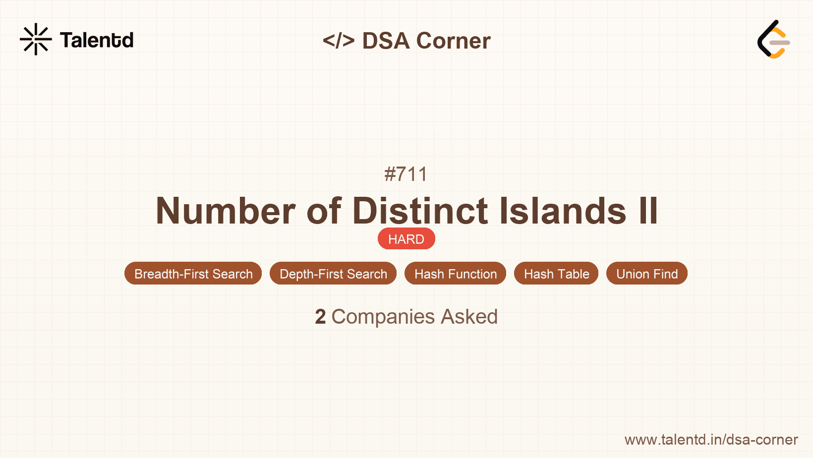 Problem visualization for Number of Distinct Islands II